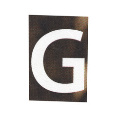 letter g magazine cut out font, ransom letter, isolated collage elements for text alphabet. hand...