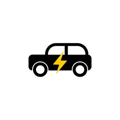 Electric car icon isolated on white background