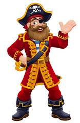 Pirate Fun Captain Cartoon Character Mascot