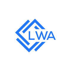 LWA technology letter logo design on white  background. LWA creative initials technology letter logo concept. LWA technology letter design.