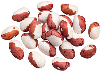 Anasazi beans isolated on white background with clipping path
