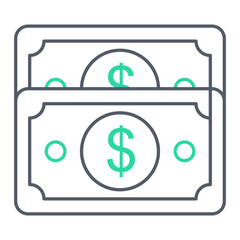 Paper Currencies Icon Design