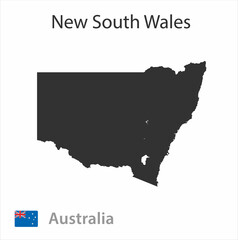 Map of New South Wales. Vector illustration.