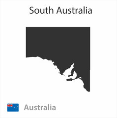 Map of South Australia. Vector illustration.