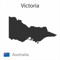 Map of Victoria. Vector illustration.