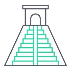 Mexico Pyramid Icon Design