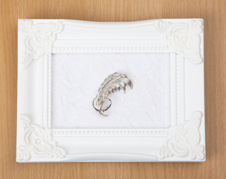 Feather Brooch Silver Jewellry