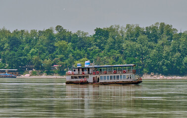 River cruise boat on the Brahmaputra river