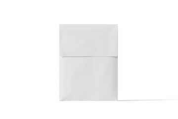 Paper shipping envelopes packaging mockup illustration 3d render isolated on white background