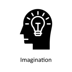 Imagination vector solid Icon Design illustration. Human Mentality Symbol on White background EPS 10 File