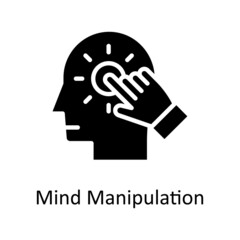 Mind Manipulation vector solid Icon Design illustration. Human Mentality Symbol on White background EPS 10 File