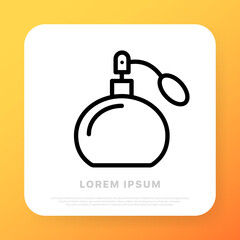 Perfume line icon. Sprinkle, pleasant fragrance, smell, cosmetics, beautiful. Beauty concept. Vector line icon for Business and Advertising