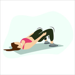Women doing hip raise set exercise at gym