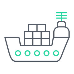 Cargo Ship Icon Design