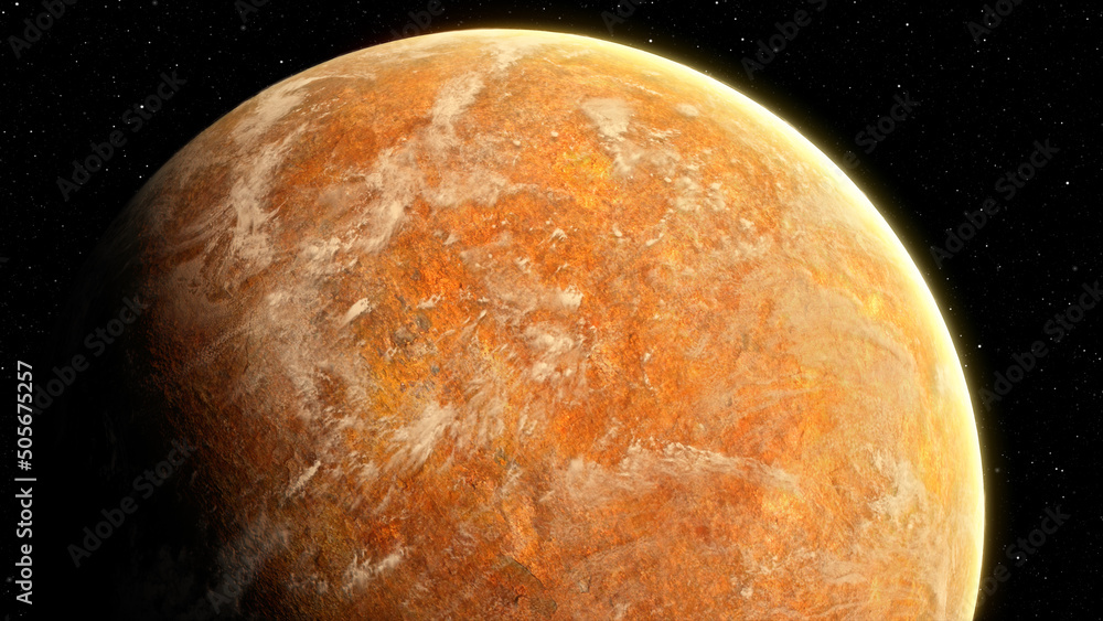 Leinwandbilder Space Exploration Alien Planet

Futuristic concept of deep space exploration discovering a new alien planet in another galaxy. Alien world concept
World map element furnished by NASA : https://visible