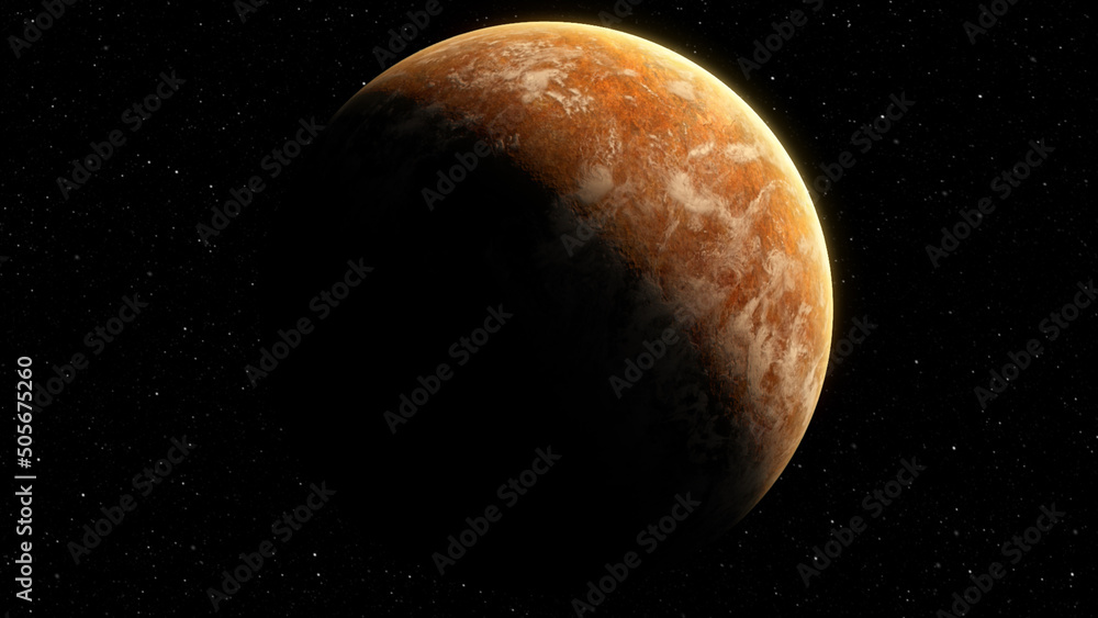 Fototapete space exploration alien planet futuristic concept of deep space exploration discovering a new alien 