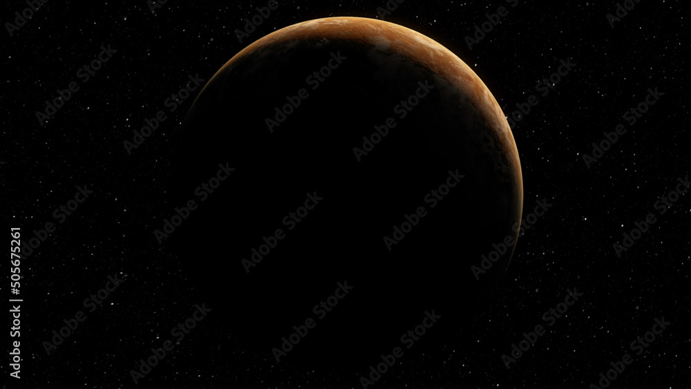 Aufkleber Space Exploration Alien Planet

Futuristic concept of deep space exploration discovering a new alien planet in another galaxy. Alien world concept
World map element furnished by NASA : https://visible