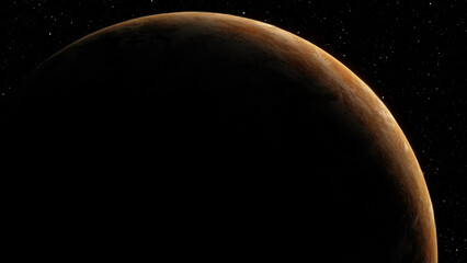 Space Exploration Alien Planet  Futuristic concept of deep space exploration discovering a new alien planet in another galaxy. Alien world concept World map element furnished by NASA : https://visible © Kittiphat