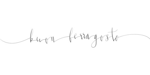 Buon Ferragosto - Happy ferragosto in Italian handwritten lettering vector illustration