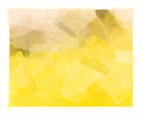yellow watercolor paper gradient background, abstract wet impressionist paint pattern, graphic design