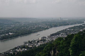 Magnificent panoramic view of the Rhine valley.