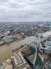 Fototapeta na wymiar Aerial skyline view of London