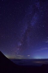 満天の星空　北アルプス 立山連峰