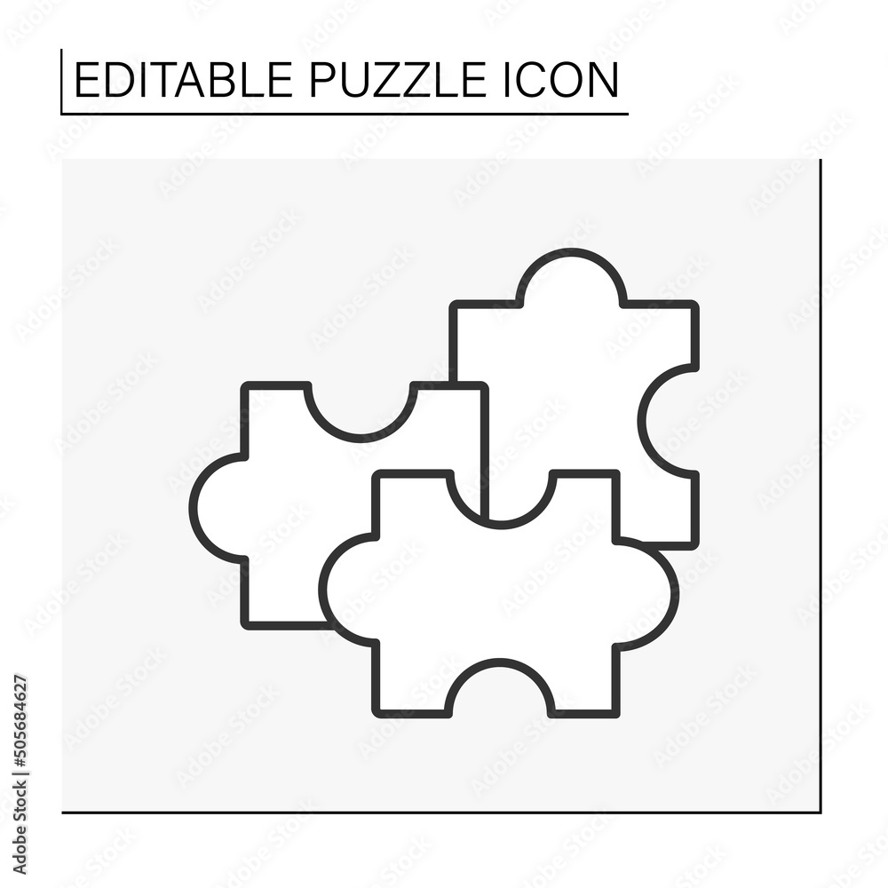 Aufkleber game line icon. intellectual gaming. puzzles for developing and improving skills. puzzle concept. is