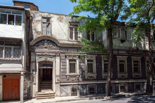 Ancient stone house in the city of Baku