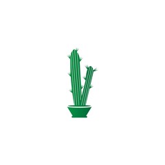 Cactus Logo template vector icon illustration