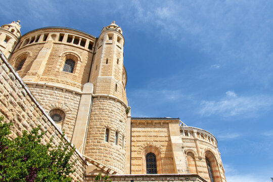 Dormition Abbey church at mount Zion, Jerusalem, Israel.
