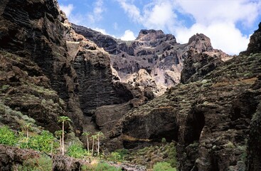 Vulkanisches Gestein in der malerischen Mascaschlucht - Teneriffa
