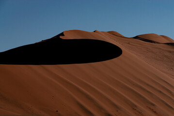 Fototapeta na wymiar Fine sand dunes in Namibia