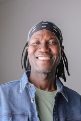 Portrait of an african man in front of a background