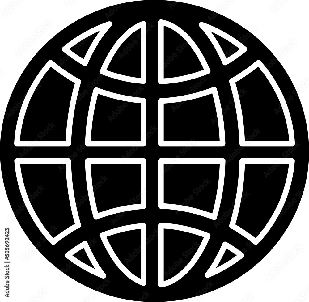 Poster the globe icon. globe symbol. flat vector illustration...eps