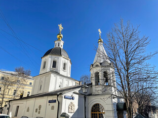 Moscow, Russia, March, 15, 2022. Church of the Ascension of the Lord on Bolshaya Nikitskaya in Moscow, 16th century