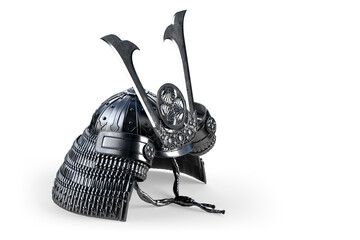 Japanese samurai helmet. 3D Rendering