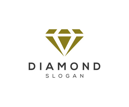 Luxury diamond logo shaped simple and modern diamond logo.