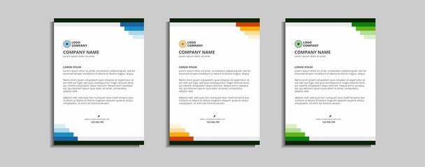 modern corporate letterhead template design