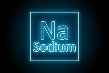 Periodic table element sodium symbol  - obrazy, fototapety, plakaty