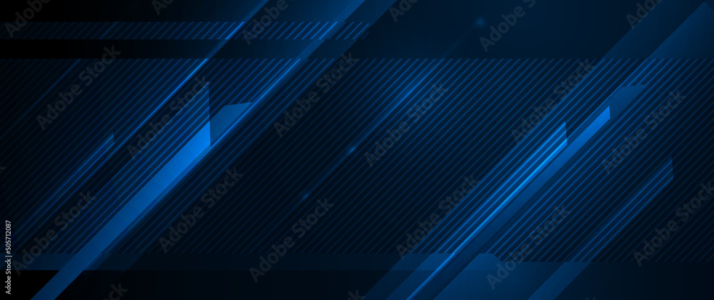 Aufkleber vector abstract light line, stripe pattern, geometric shape and texture on gradient blue colour back