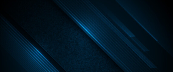 Vector abstract light line, stripe pattern, geometric shape and texture on gradient blue colour background.Illustration graphic, modern art design with space for wallpaper, digital technology template