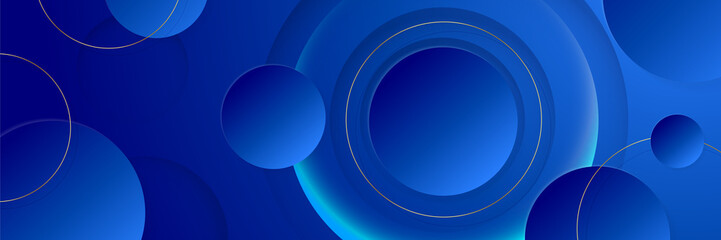 Abstract luxury gold and dark blue background banner