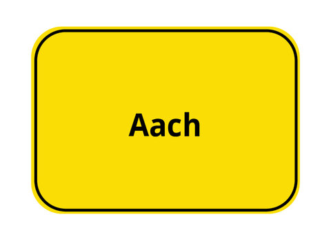Ortseingangsschild - Aach
