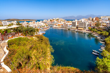 Hafen von Agios Nikolaos, Insel Kreta, Griechenland 