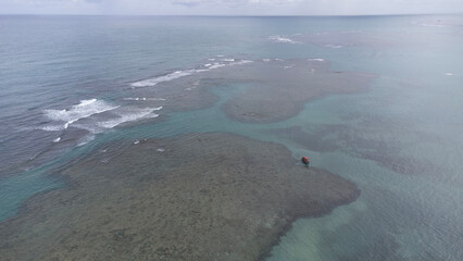 São Miguel dos Milagres Costa dos Corais Paisagem Praia Tropical Alagoas Brasil Mar Oceano Barcos Areia Água Coqueiros Litoral Turismo Viagem Viajar Natureza