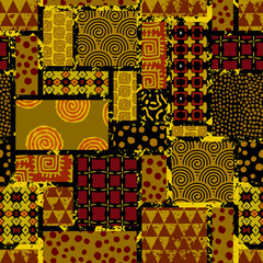 Vector ethnic tribal pattern. Seamless art image.
