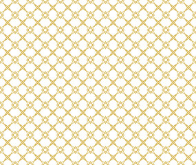 Abstract. Geometric seamless pattern gold-white background. vector.