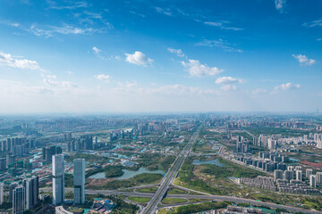 city skyline of Chengdu, Sichuan, China 