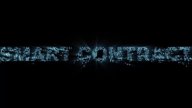 Smart contract video word text intro